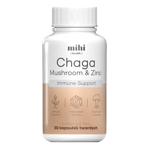 MIHI Vitamins Chaga Mushroom & Zinc 30 kapslí