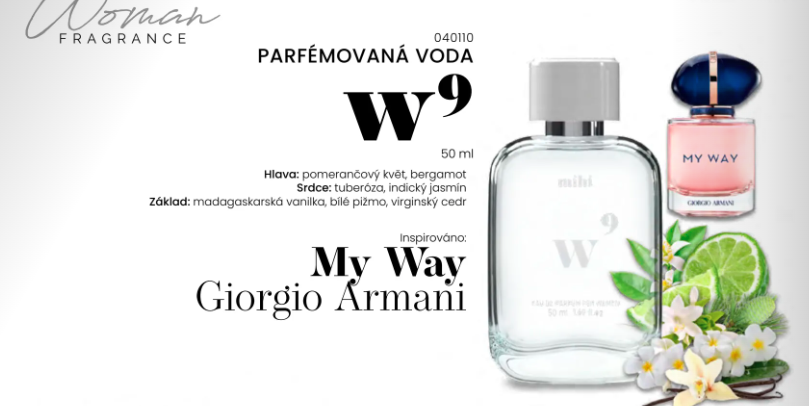 MIHI Perfume women 18%, Parfémovaná voda W9 50 ml