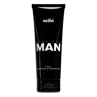 MIHI Just for MAN. Mycí gel na obličej a gel na holení 2 v 1