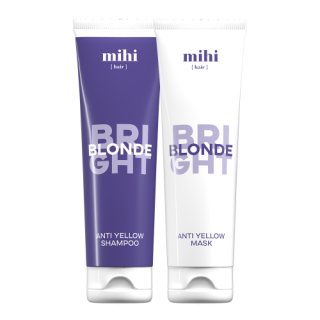 MIHI sada Bright Blonde proti žluté barvě 