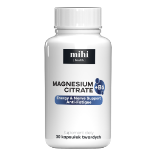 MIHI Vitamins Magnesium Citrate + B6, 30 kapslí